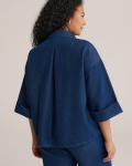 Блуза WE Fashion, темно-синий - фото 4