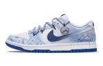 Кроссовки Nike Dunk Skateboarding Shoes Men Low-top White, синий/белый - фото