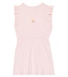 Хлопковое платье с рюшами Givenchy Kids, розовый - фото 4