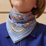 Шёлковый шарф Unisex Blue HERMES - фото 2