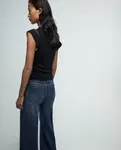 Топ с оборками на рукавах Sfera, черный - фото 3