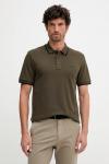 Хлопковое поло Boss, зеленый - фото