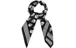 Шарф с принтом "череп" Alexander McQueen, черный слоновая кость - фото 3