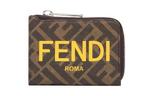 FENDI Кожаный картхолдер мужской коричневый - фото