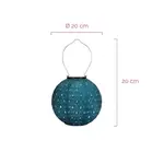 Солнечный светильник LED Sunshine Charm Lampion Solar синий, Tyvek Войлок Фонарь Pauleen, синий - фото 18