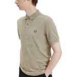 Поло с логотипом FRED PERRY, зеленый - фото 6