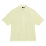 Рубашка Stussy Boxy Flat Hem Crinkled Shirt, зеленый - фото