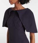 Платье-миди из крепа с драпировкой от Barb Safiyaa, цвет midnight navy - фото 4