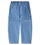 Прямые джинсы с логотипом Tinycottons, Light Blue Denim - фото