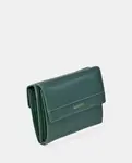 Кожаный кошелек с клапаном Daviletto, зеленый - фото 2