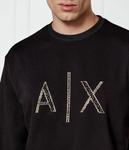 Лонгслив мужской Armani Exchange с золотым логотипом, черный - фото 4