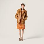 Кожаная куртка MIU MIU, бежевый - фото 2