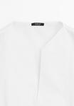 Блуза Massimo Dutti GARMENT WITH ELASTICATED DETAIL, White - фото 9