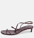 Плетёные кожаные сандалии Loop 35 Khaite, Red Wine - фото 5