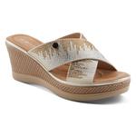 Сланцы на танкетке Patrizia, bone multi - фото