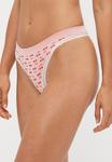 Трусы ONLY ONLHOLLY PATTERN THONG 2 PACK, Chalk Pink/Red/Light Pink - фото 4
