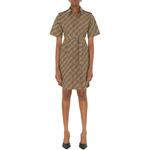 Хлопковое платье в клетку Burberry, Sand - фото 3