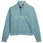 Толстовка Superdry Active Tech Logo Relaxed half zip, синий - фото
