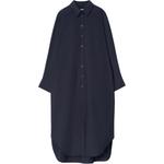 COS Женское платье с длинными рукавами navy blue - фото