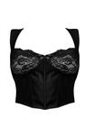 PrettyLittleThing Черный корсетный топ с кружевной отделкой Plus - фото 5