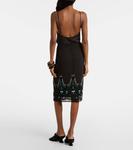 Бисерная джерси миди-юбка Xu Zhi, Black - фото 3