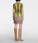 Кружевная рубашка Acne Studios, Lime Green - фото 3