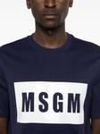 MSGM футболка с логотипом, синий - фото 4