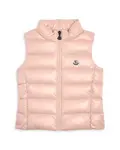 Пуховый жилет из фанеры для девочек - для маленькой девочки Moncler, розовый - фото