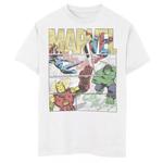 Футболка с графическим рисунком в стиле ретро «Мстители» для мальчиков 8–20 лет Marvel - фото