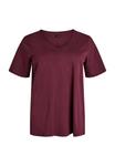 Футболка Zizzi Basic T-shirt, Fudge/Bordeaux - фото 4