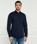 Рубашка мужская Boss Orange в горошек, синий - фото