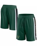 Мужские шорты Hunter Green Milwaukee Bucks Referee Iconic Mesh Fanatics - фото