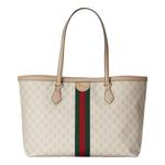 Сумка ophidia medium gg tote 'beige white' Gucci, бежевый - фото