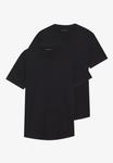 Футболка Pier One BASIC  CURVED HEM T-SHIRT 2 PACK, 2X True Black/Black - фото 4