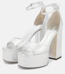 Босоножки на платформе из кожи Tatiana Paris Texas, Metallic Silver - фото 5