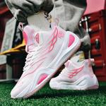 Кроссовки баскетбольные Black tailed Deer High Top унисекс Чернохвостый олень, белый розовый - фото 5