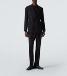 Шерстяной твидовый блейзер Saman Amel, темно-синий - фото 2