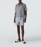 Майтан печатная шелковая блузка Orlebar Brown, Night Iris - фото 2