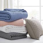 Комплект одеял Levtex Home Rowan или накидки, серый - фото 6