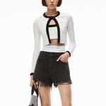 Трикотажная женская белая футболка Alexander Wang - фото 4