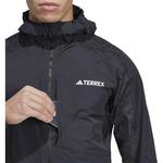 Куртка adidas Xperior Hybrid Hoodie Rain, черный - фото 3
