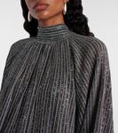 Ламе мини-платье Missoni, Silver and Grey Tones - фото 4