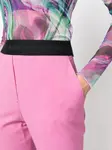 Зауженные брюки с логотипом MSGM, розовый - фото 5