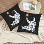 BURLOE Чехлы для подушек плед космонавт White - фото 6