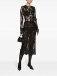 Dolce & Gabbana кружевное платье миди, черный - фото 3