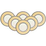 Набор тарелок десертных Villeroy & Boch Audun, 6 предметов, 21,6 см, желтый/черный - фото