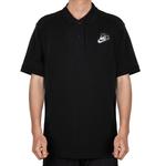 Рубашка поло унисекс черная Nike, черный - фото 4