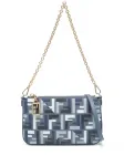 Сумка-клатч багет FENDI, синий - фото