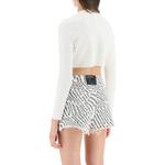 Трикотажная женская футболка мягкая белая Alexander Wang - фото 4