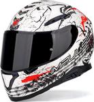 Шлем HAX Impulse для мотоциклистов, белый / красный - фото